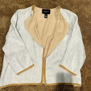 LAFAYETTE 148 New York Light Blue Linen Jacket, XL